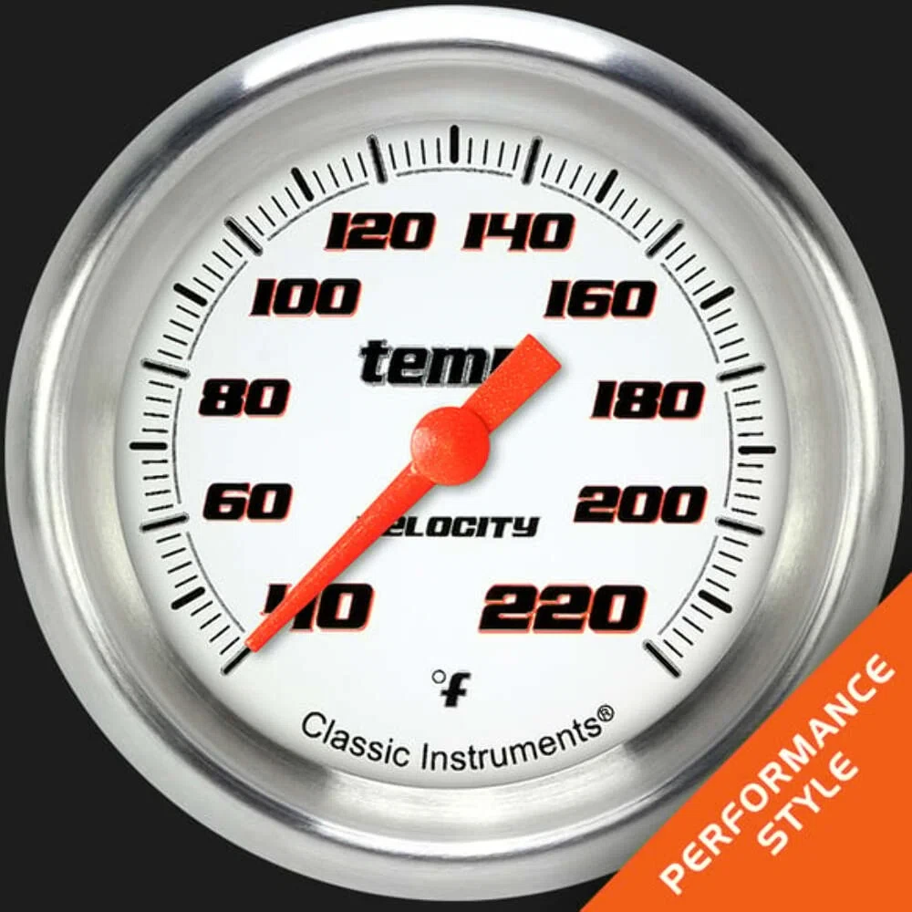 Velocity White 2 5_8_ Stock Eliminator Temp. Gauge VS329WAPF